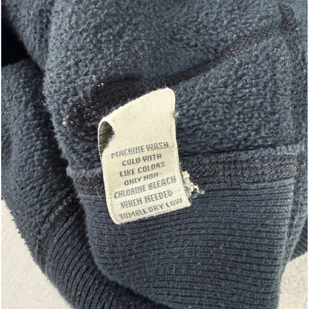 Abercrombie & Fitch Hoodie Mens Medium Blue Waffle Lined Distressed Pullover AF - Picture 5 of 9